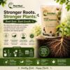 Plant Myst Strong Roots supplement promoting deep healthy root growth